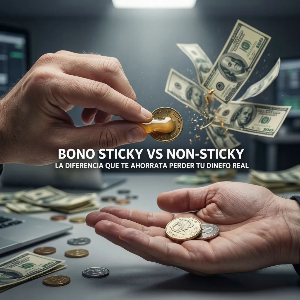 Bono Sticky vs Non-Sticky: La diferencia que te ahorrará perder tu dinero real